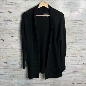 7 for all mankind black cardigan sweater size small